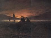 coucher de soleil sur la mer, Caspar David Friedrich